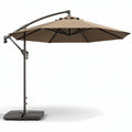 Parasol déporté en aluminium avec toile beige dimensions 300 x 300 x 250cm