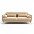 Canapé beige avec coussins beige en mousse dimensions 180 x 85 x 75cm